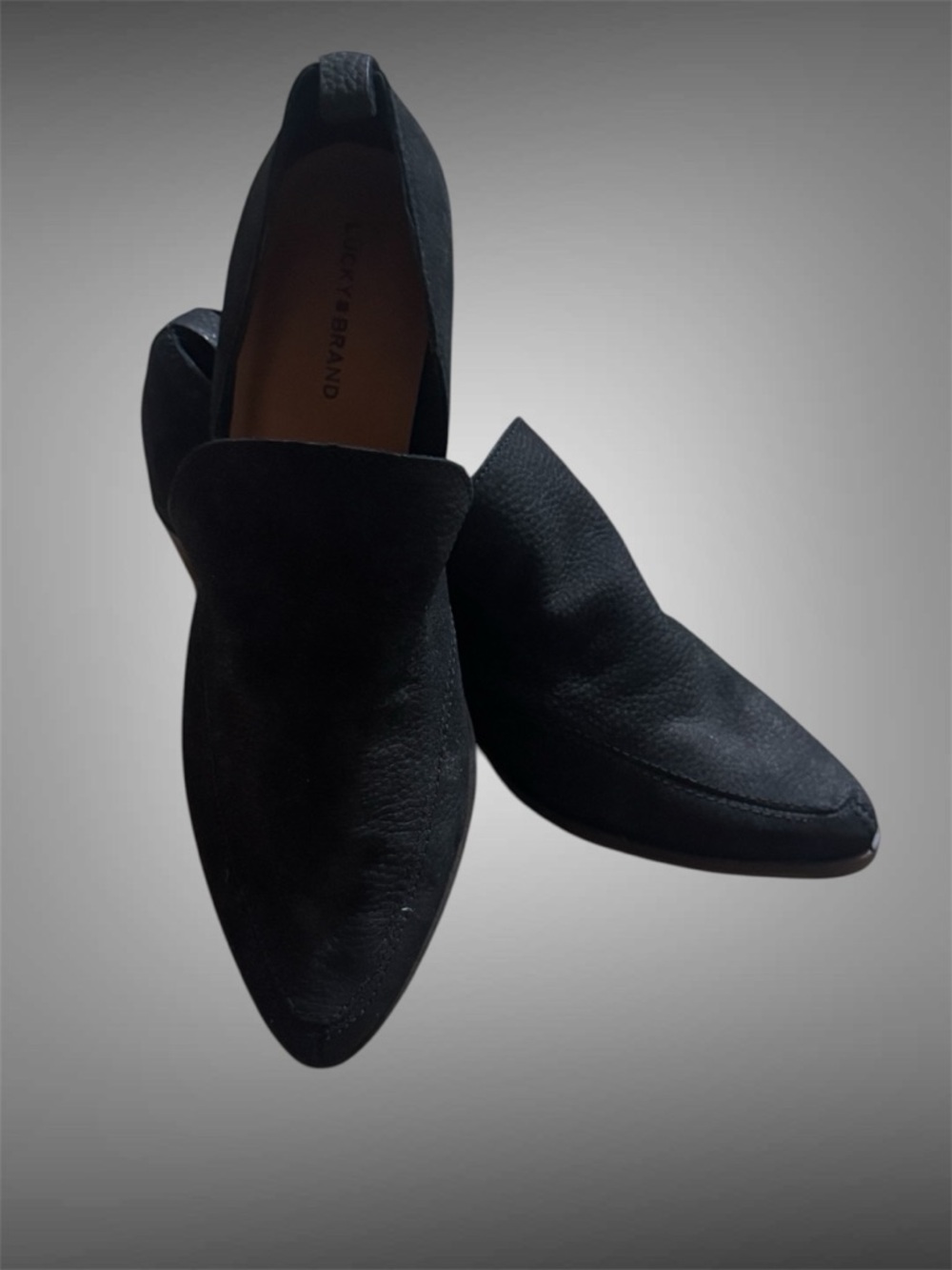 LUCKY BRAND BLACK SUEDE SHOES SIZE 9